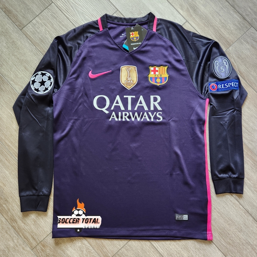 Jersey Soccer Version Retro Team Barcelona Neymar Jr #11 Long Sleeve - Picture 6 of 7